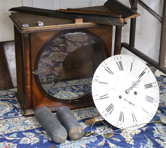 Benjamin Smith of Alfreton. A George III oak wall clock